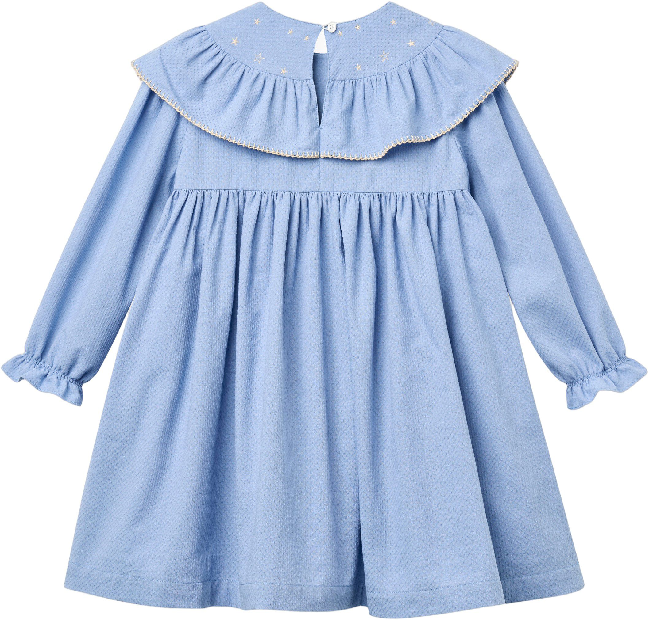 Dress w. Frill & Star Embroidery