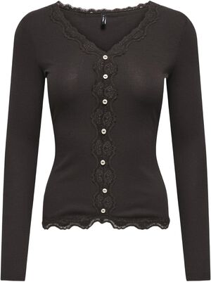 ONLENEA L/S LACE MIX PLACKET TOP JR
