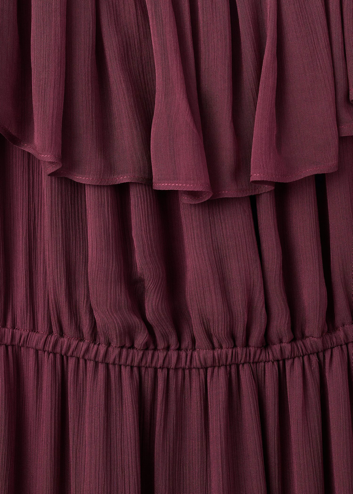 Strapless dress with ruffles