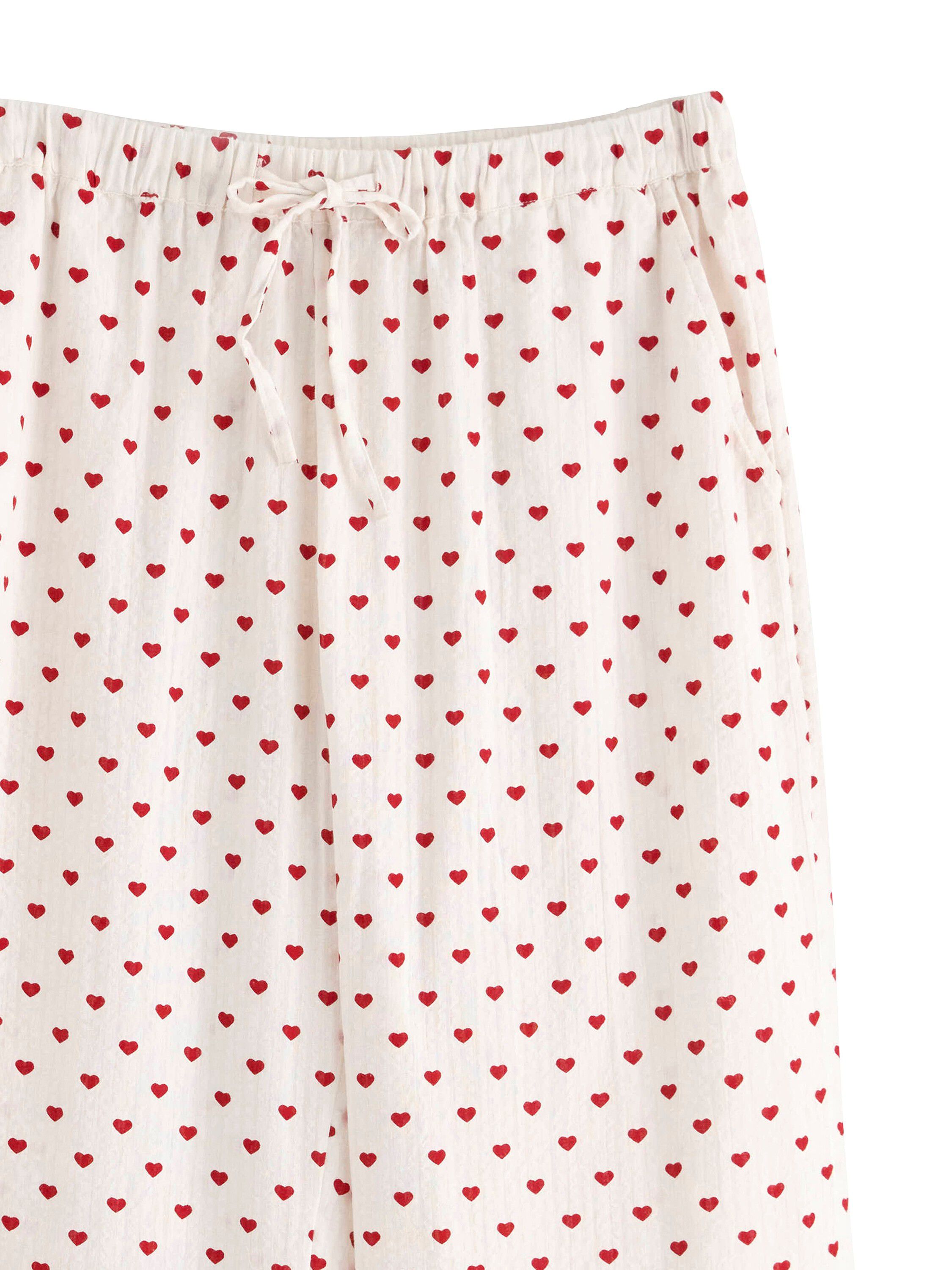 Cropped pyjama trousers in soft see