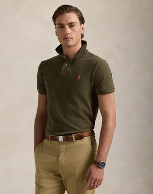 Custom Slim Fit Mesh Polo Shirt