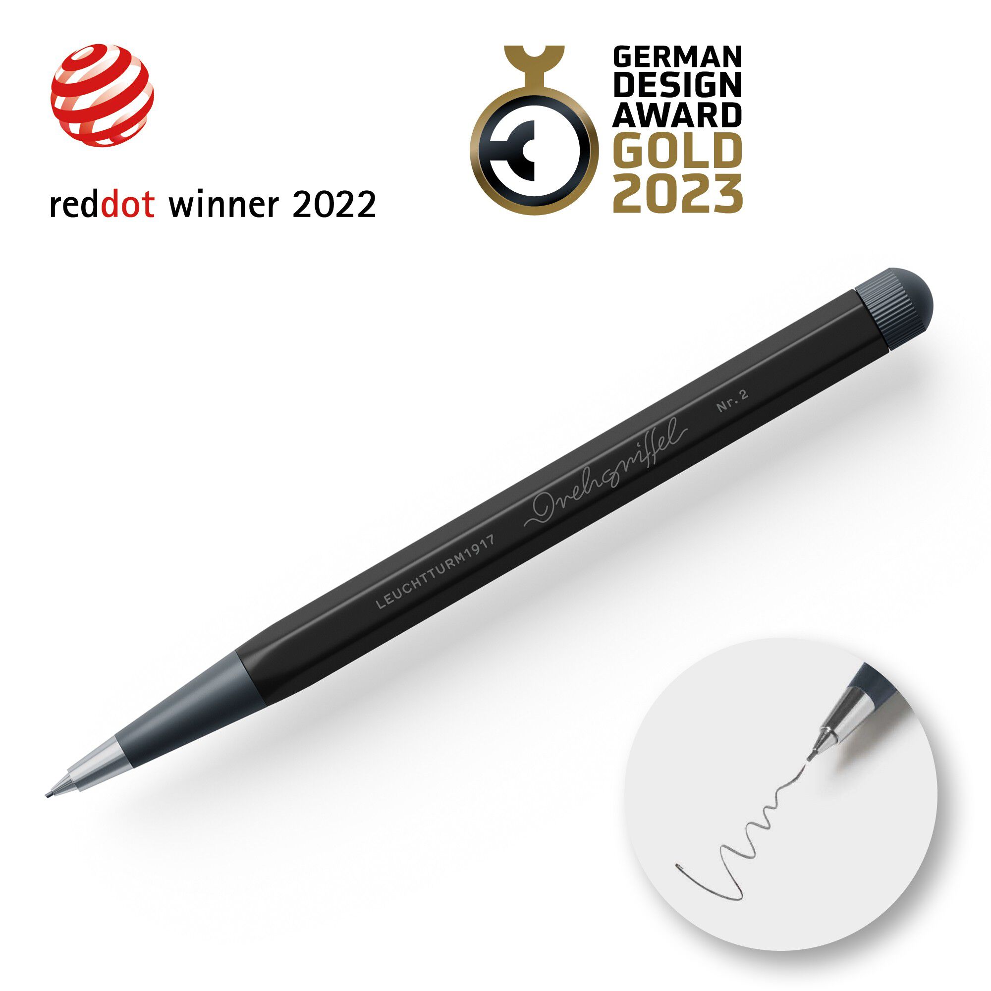 Leuchtturm1917 Drehgriffel Nr 2 stiftblyant 0,7mm Black 3661