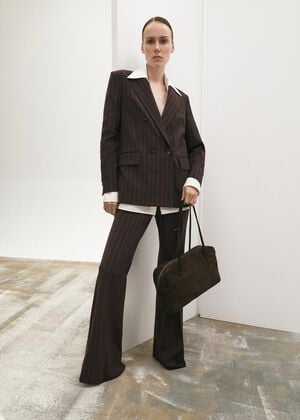 Pinstripe suit trousers