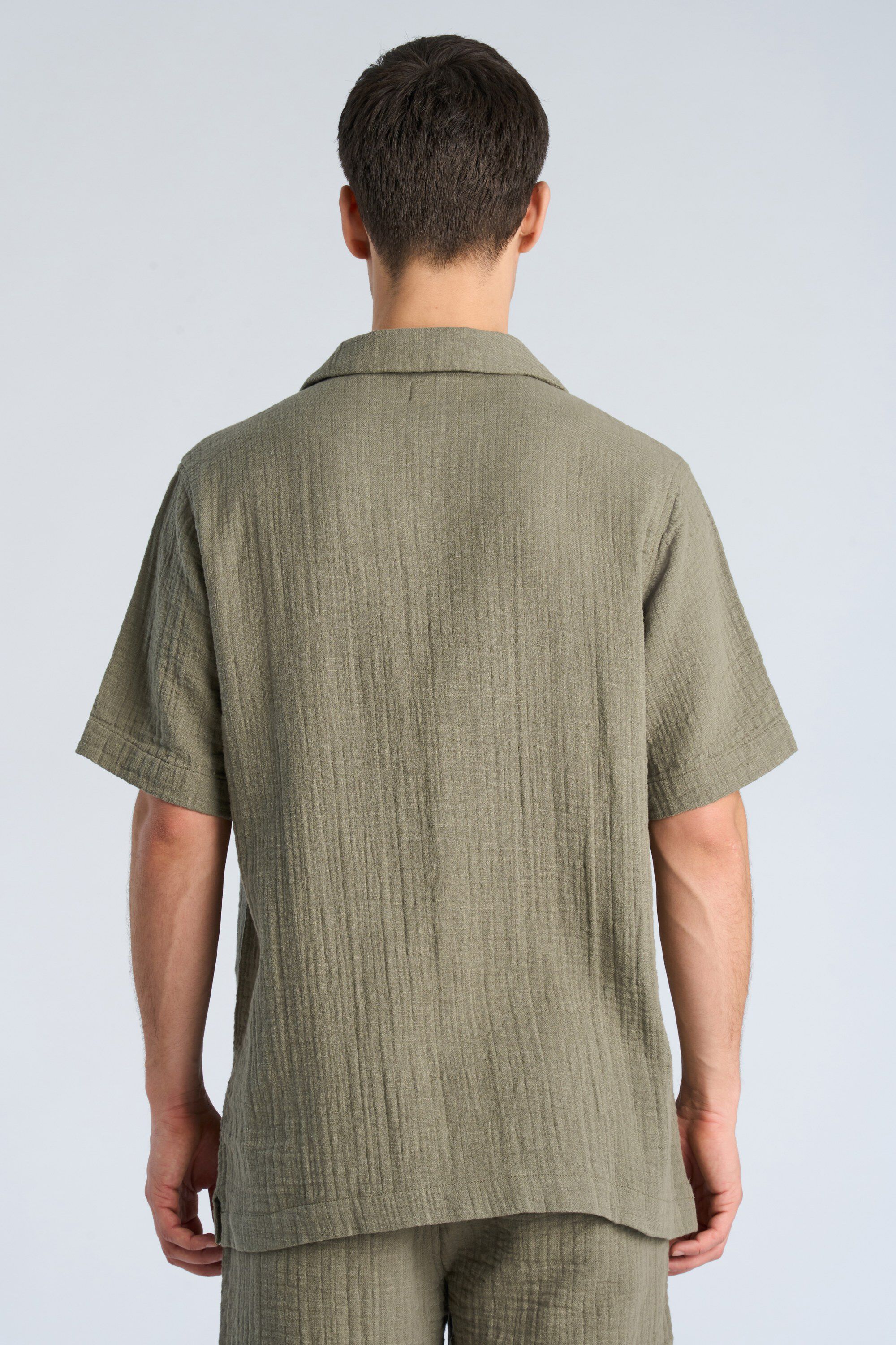 Cotton muslin resort shirt S/S