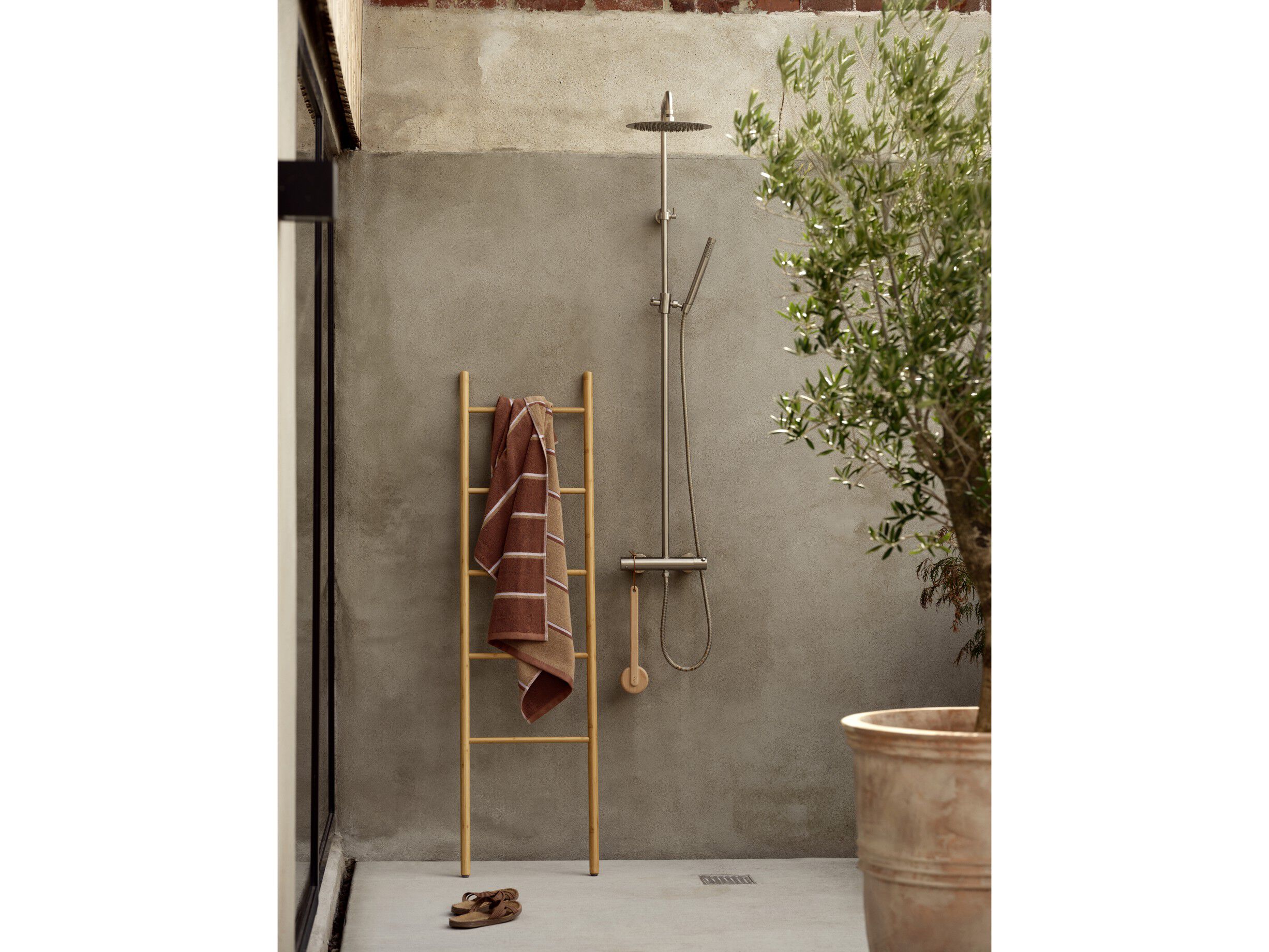 Handduk Sauna 50x100 White/Soft Grey/Eucalyptus