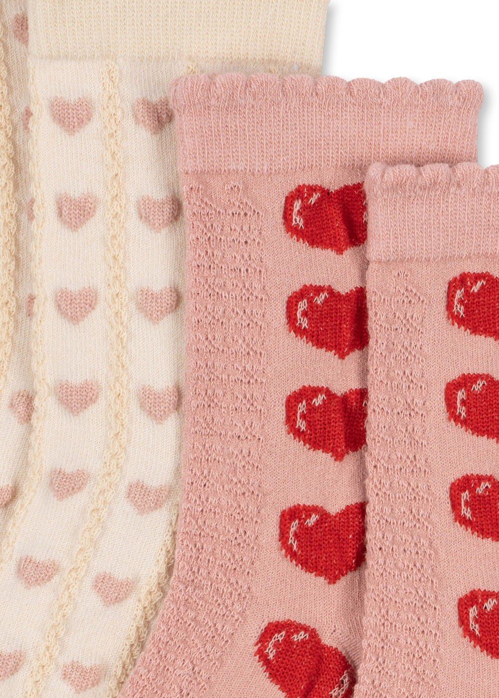 2 Pack Heart Jaquard Socks