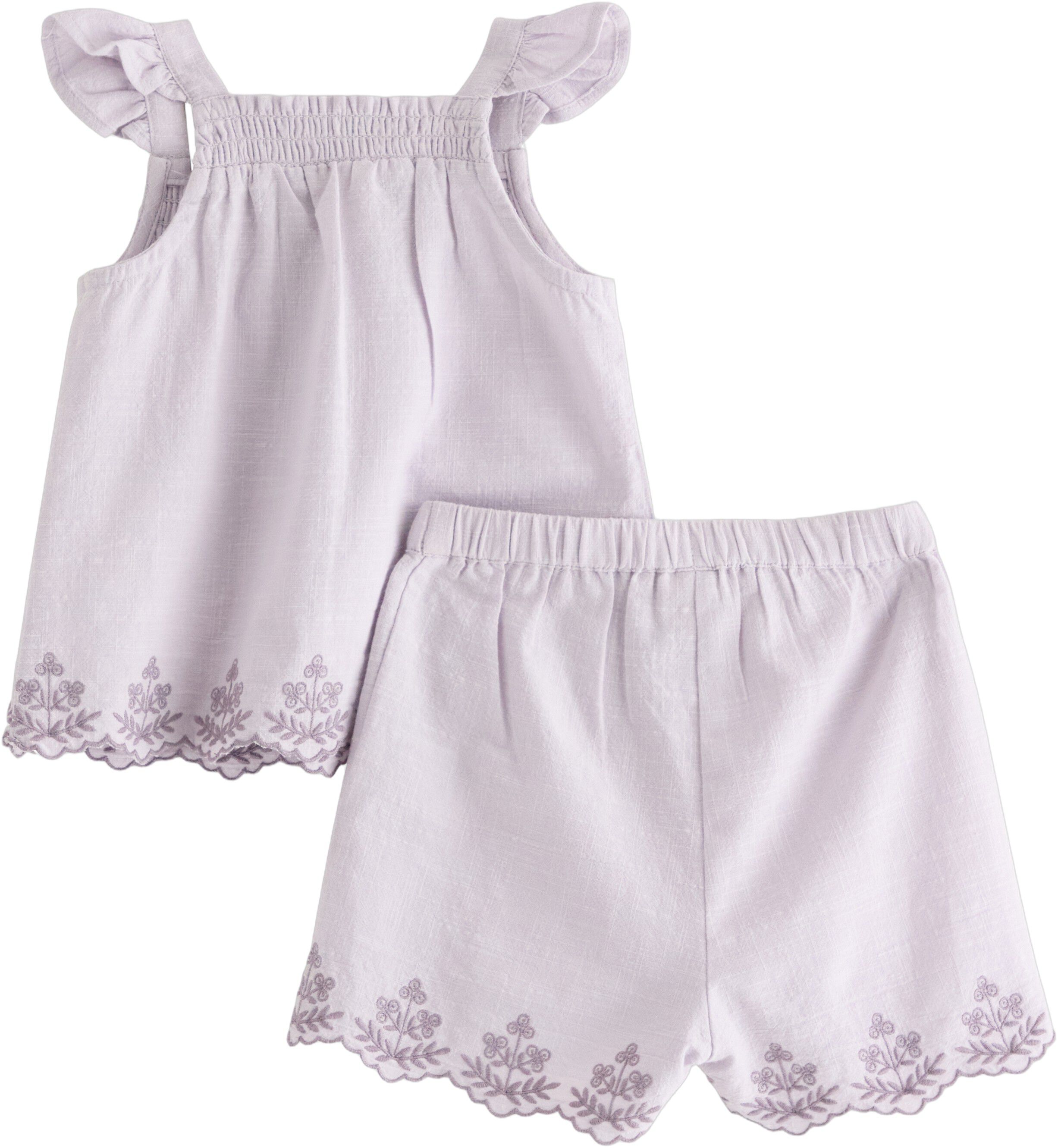 Set Top shorts woven emb