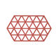 Grytunderlägg Triangles 24 x 14 x 0,9 cm Burned Red Silikon