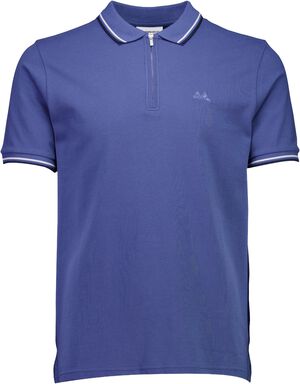 Polo shirt w. zip neck