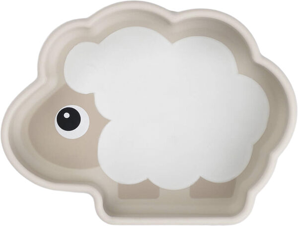 Silikone Stick & Stay skål Sheepy Sand