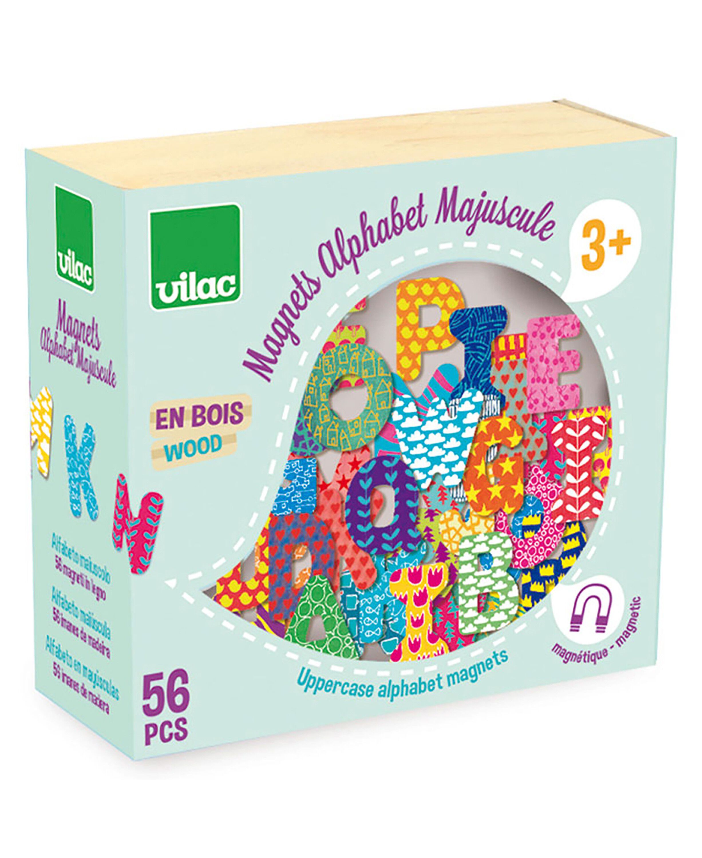 Vilac - Magneter - Store bogstaver ikke &aelig;, &oslash; og &aring; - 56 st