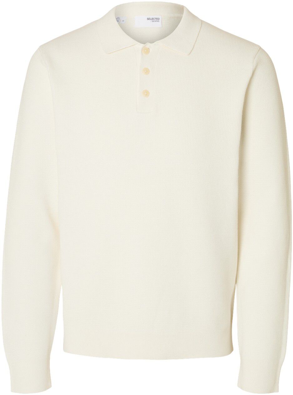 SLHDANE LS KNIT STRUCTURE POLO NECK