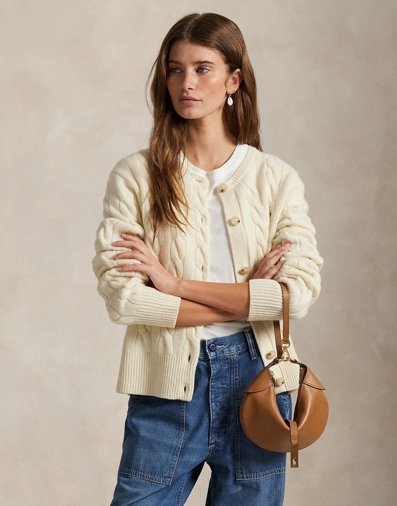 Cable-Knit Wool-Cashmere Cardigan