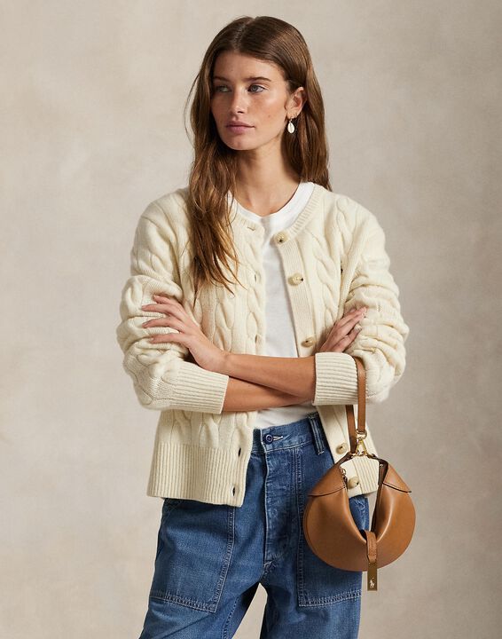 Cable-Knit Wool-Cashmere Cardigan