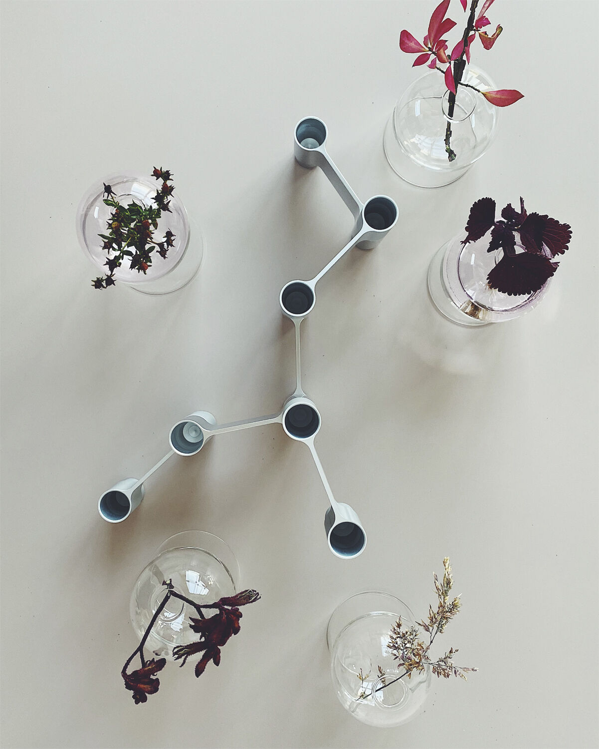 LINK, CANDLE HOLDER, POLISHED ALUMINIUM, 11060P