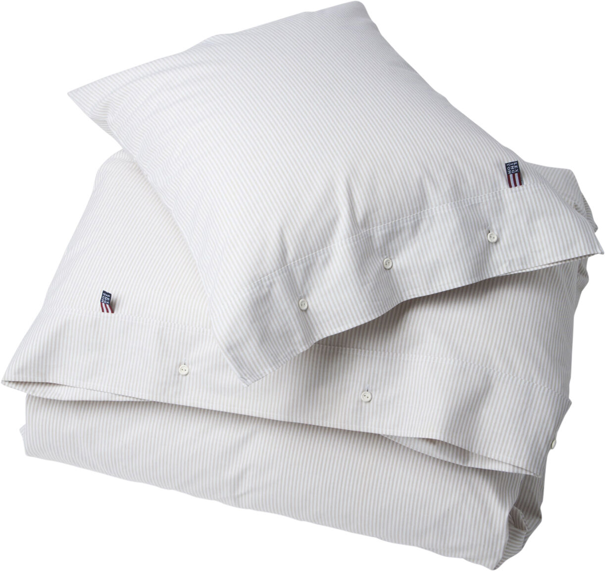 Pin Point Beige/White Duvet
