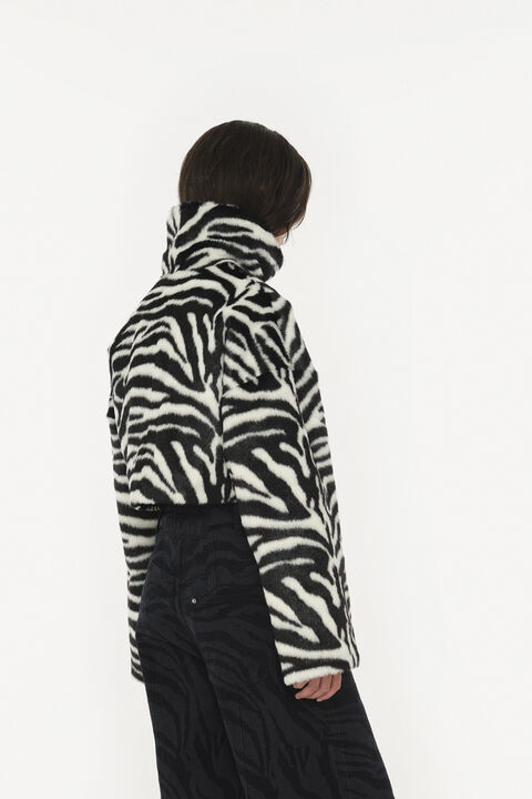 FAUX FUR CROP JACKET