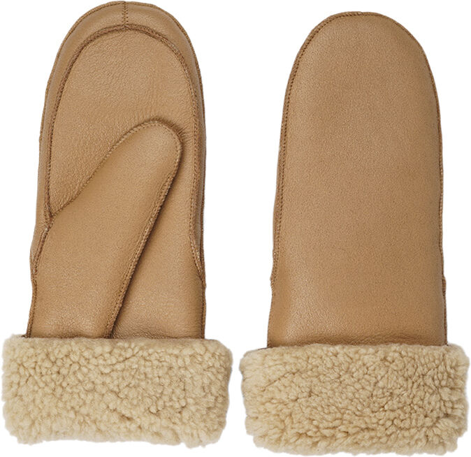 VINSON - MITTENS - SHEEP SKIN WITH CURLY SHEARLING AROUND TH