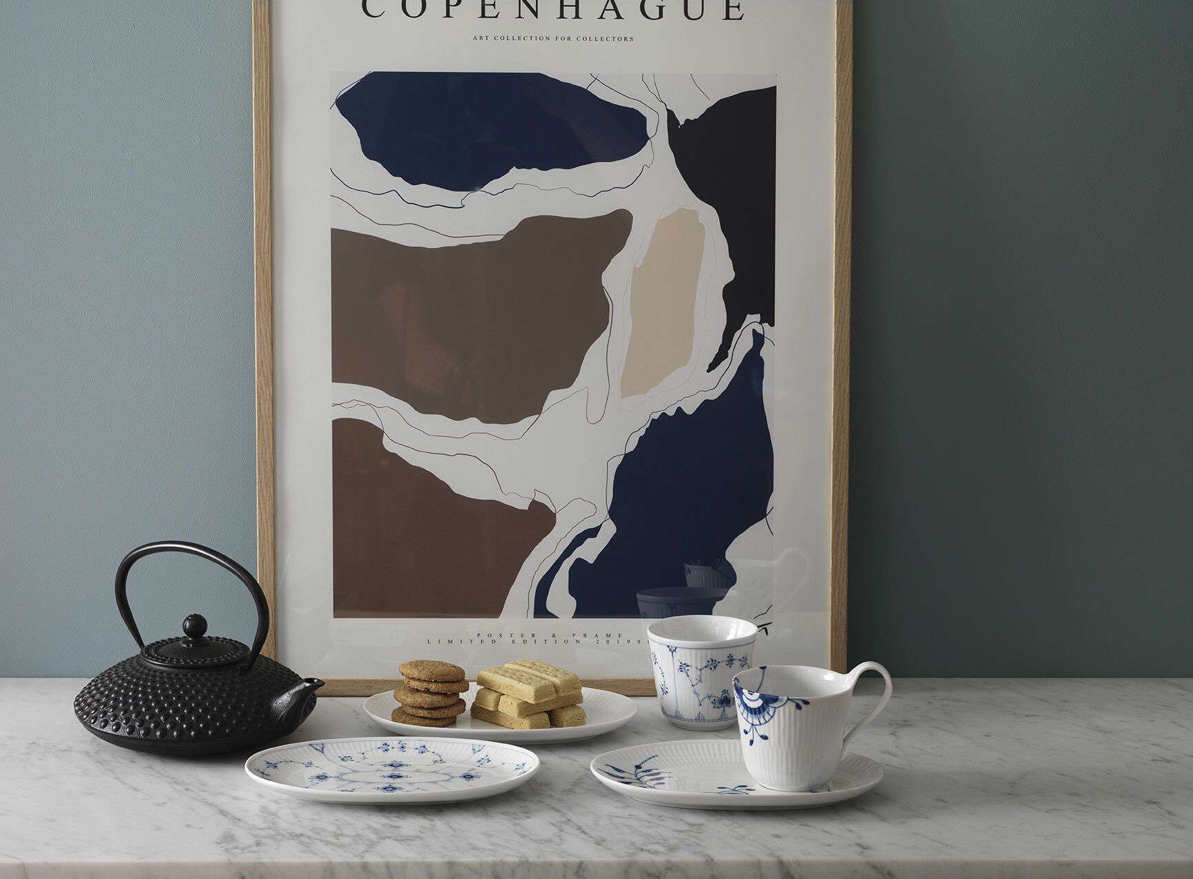 Blue Fluted Plain termomugg 26 cl