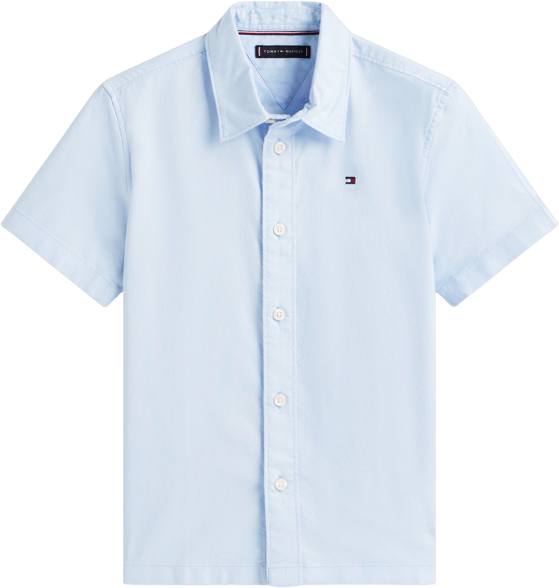 Essential Flag Embroidery Short Sleeve Oxford Shirt