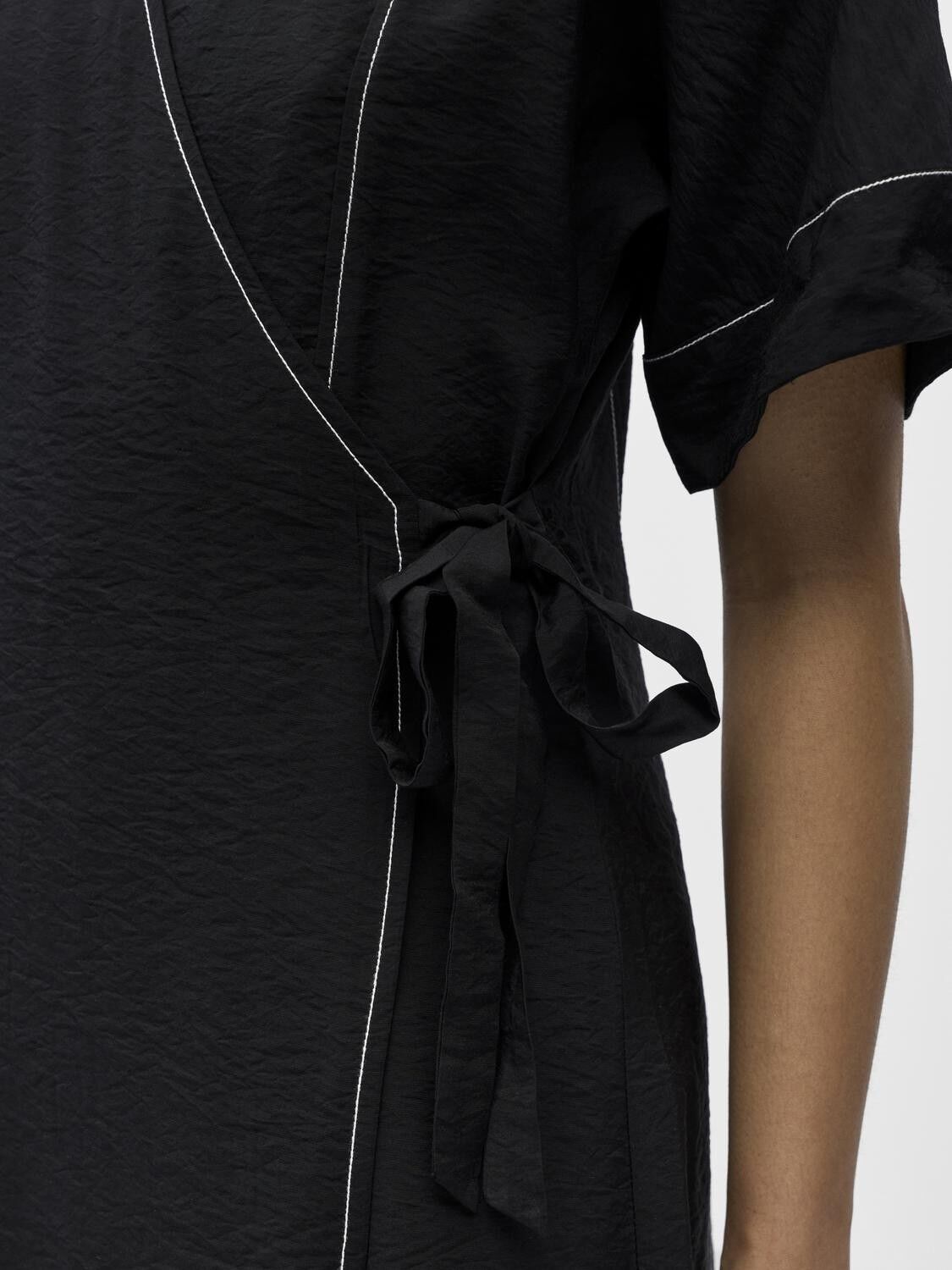 Objjacira S/S Re Long Wrap Dress Noos