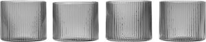 Ripple Low Glasses - Set of 4 - Smoked G