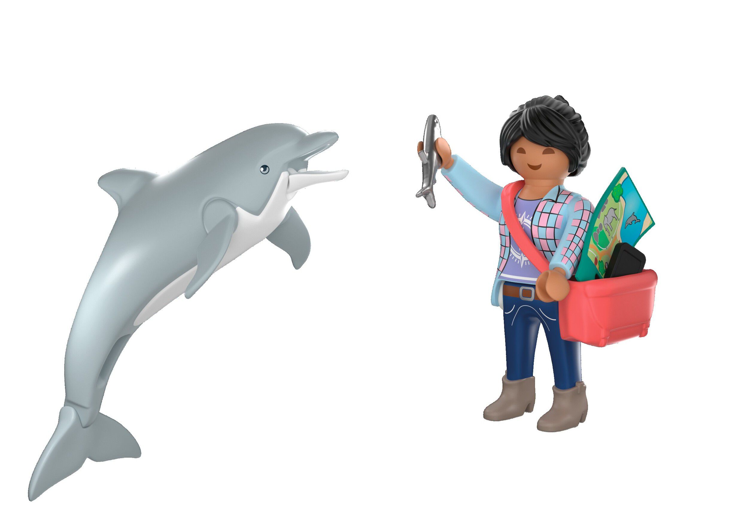 Zoo: Dolphin and Visitor