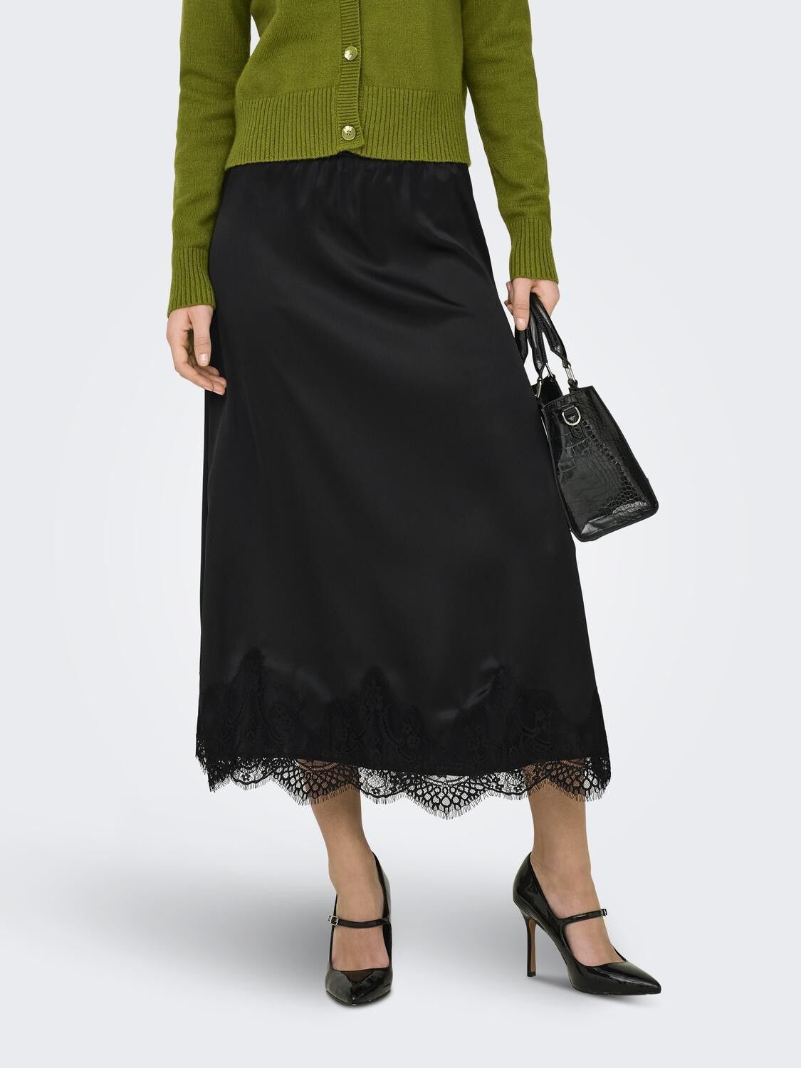 Onlbella Satin Lace Skirt Wvn Ex