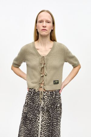Future Wool Mix Short Sleeve Cardig