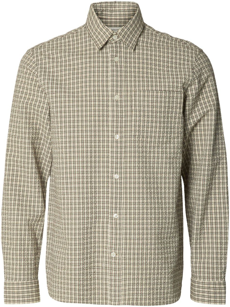 Slhregfreddie Mix Seersucker Ls Shirt