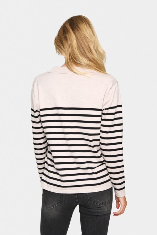 MilaSZ Striped Polo Pullover