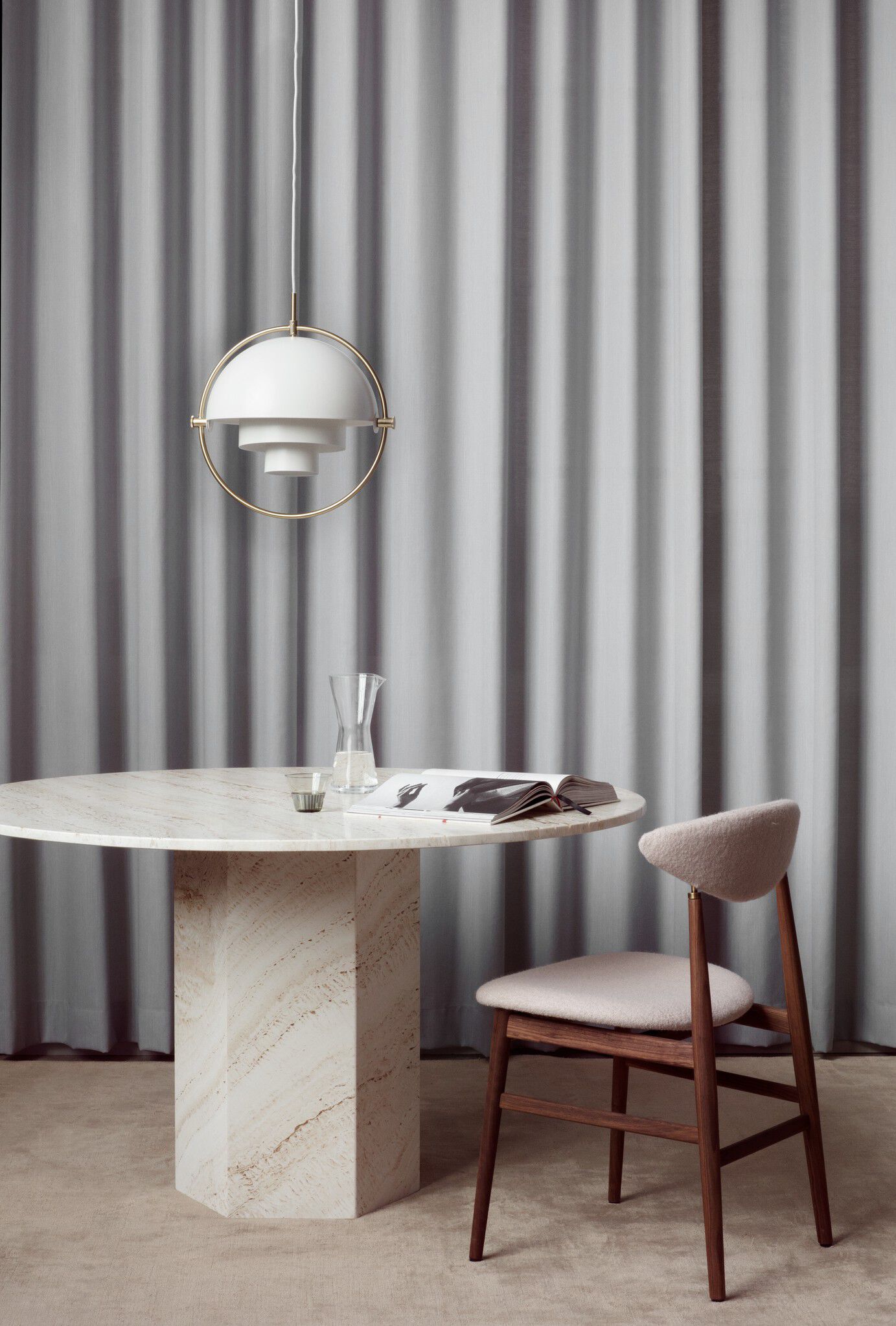 Multi-Lite Pendant - Small (Base: Brass, Shade: White Semi Matt)