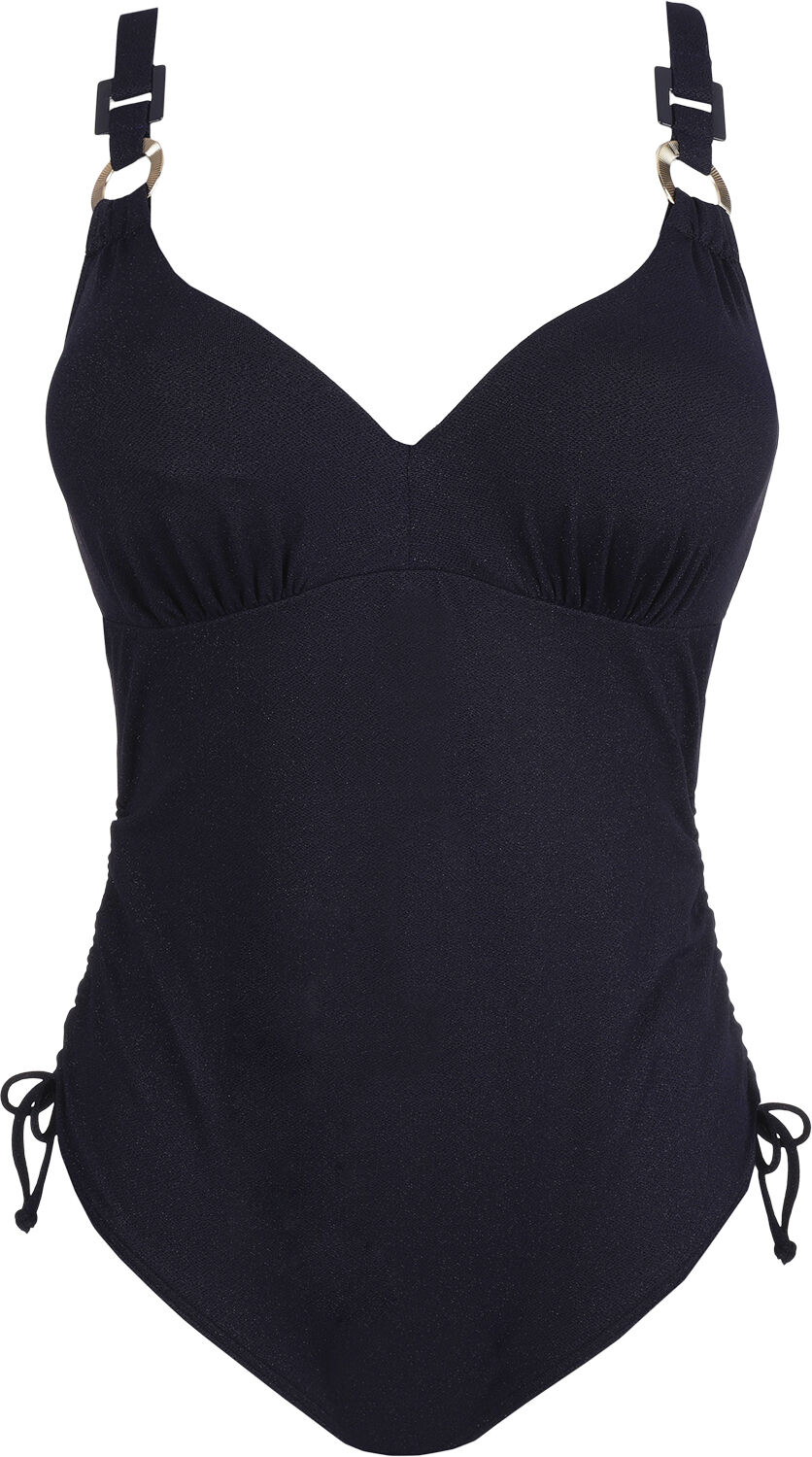 Pinner badedragt med dyb udsk&aelig;ring