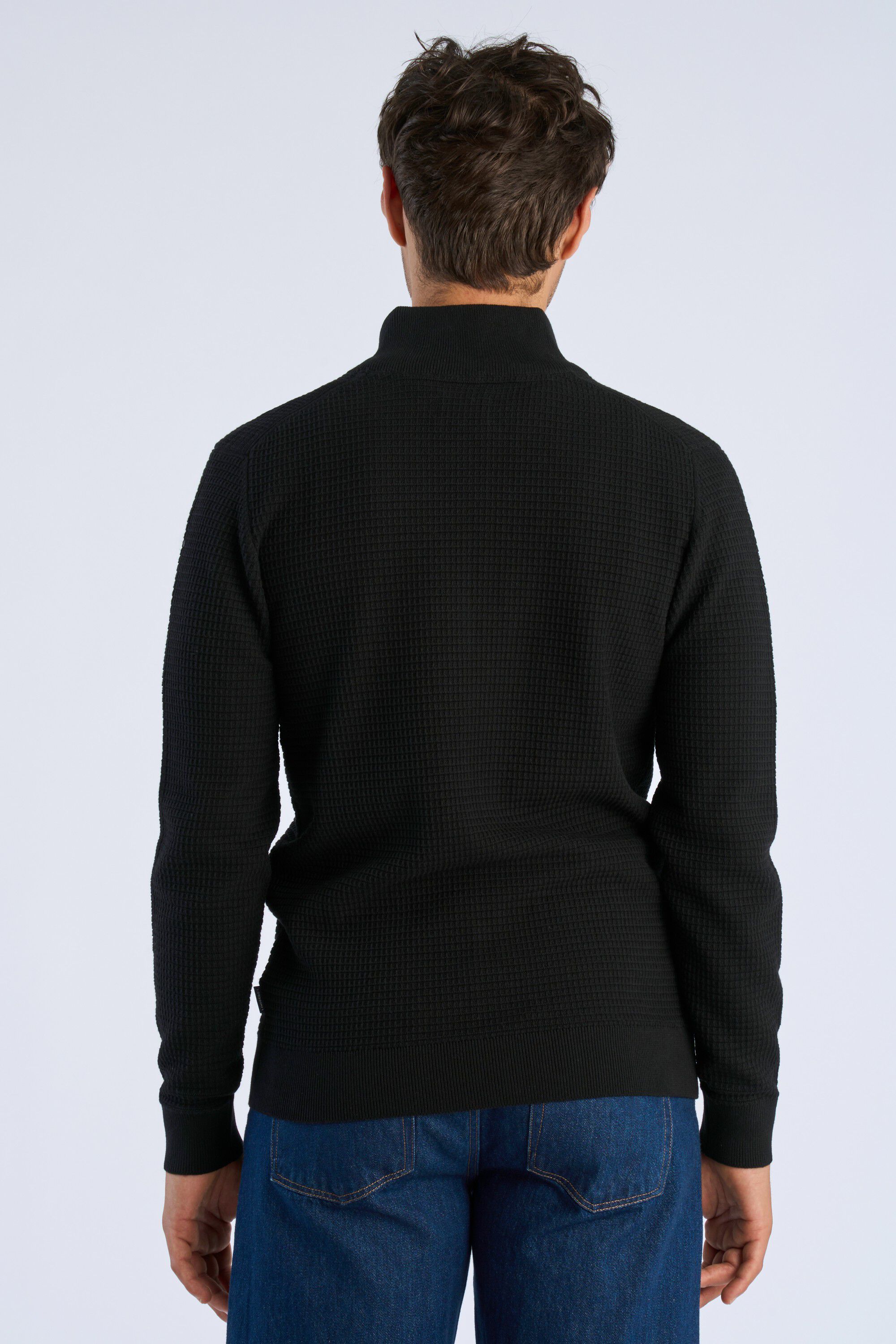 Knitted zip cardigan