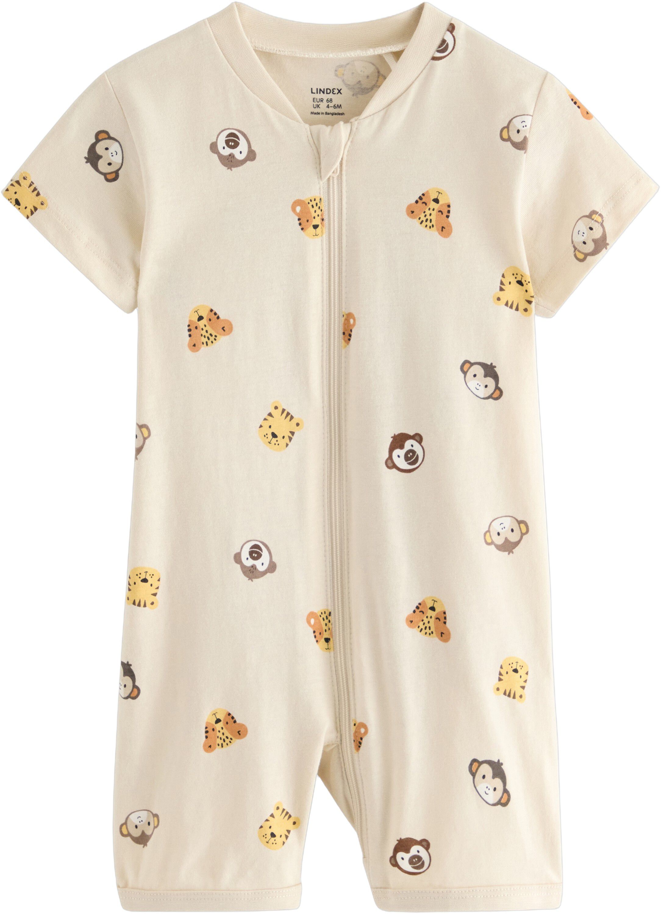 Pyjamas romper i myk bomull, med ko