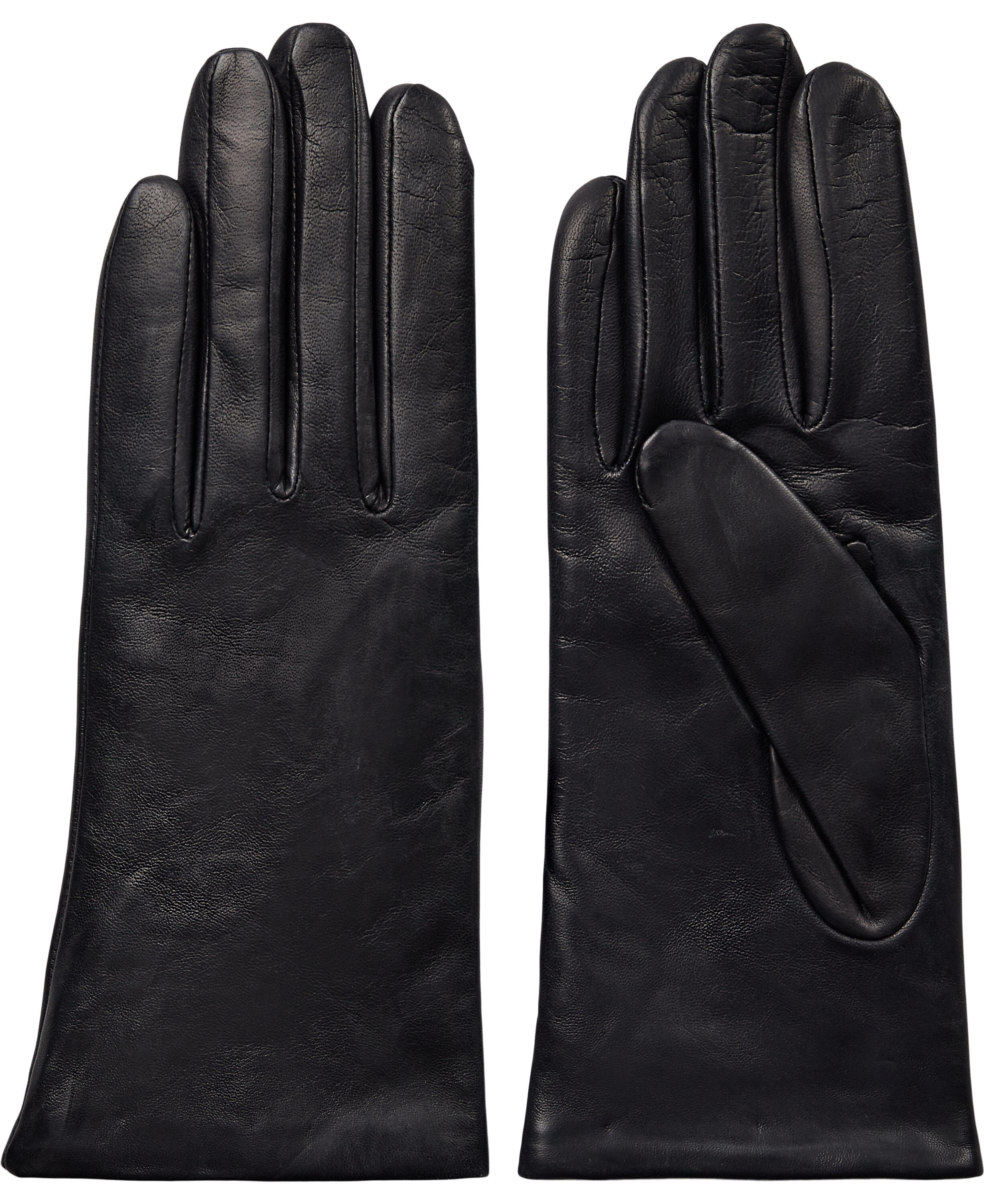 L&aelig;derhandsker med uld