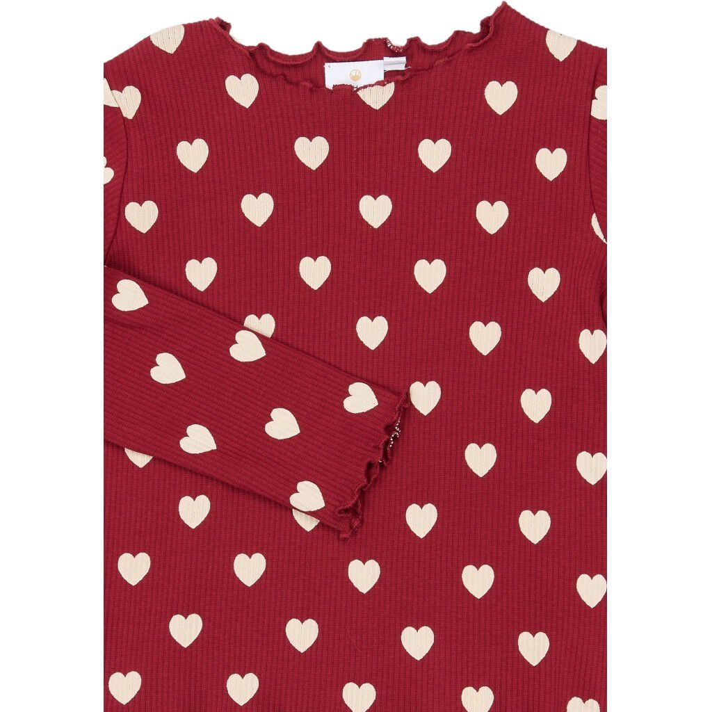 Tnholiday Red Heart Rib Night Set