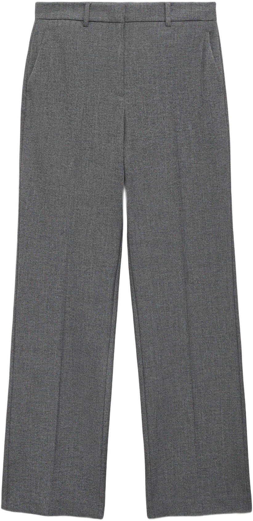 Straight mid-rise trousers