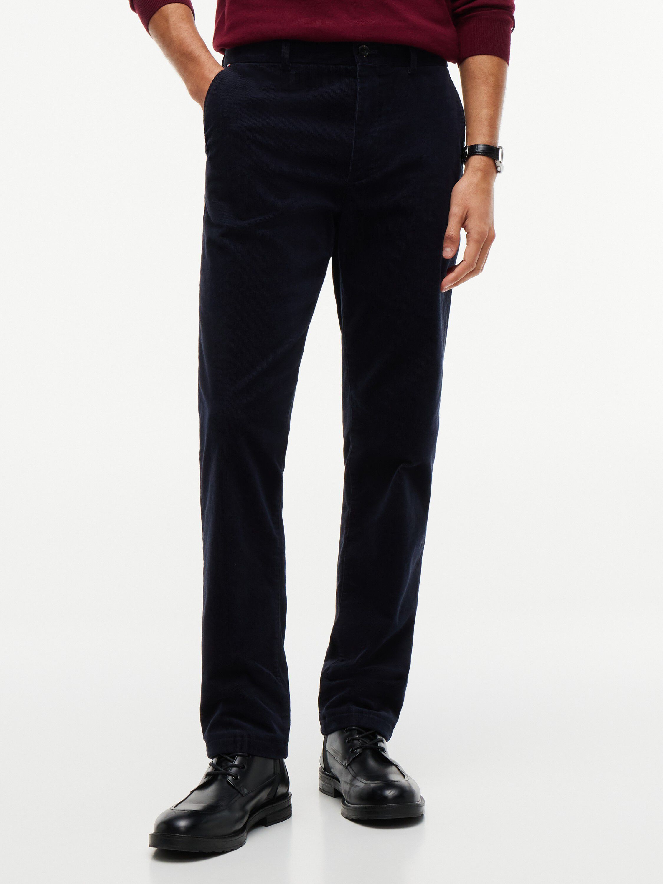 Denton Slim Straight Fine Corduroy Chinos
