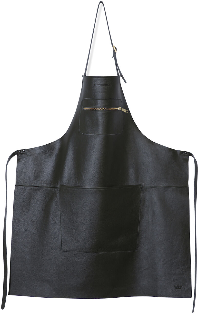 Klassisk 100% l&aelig;der Forkl&aelig;de SORT