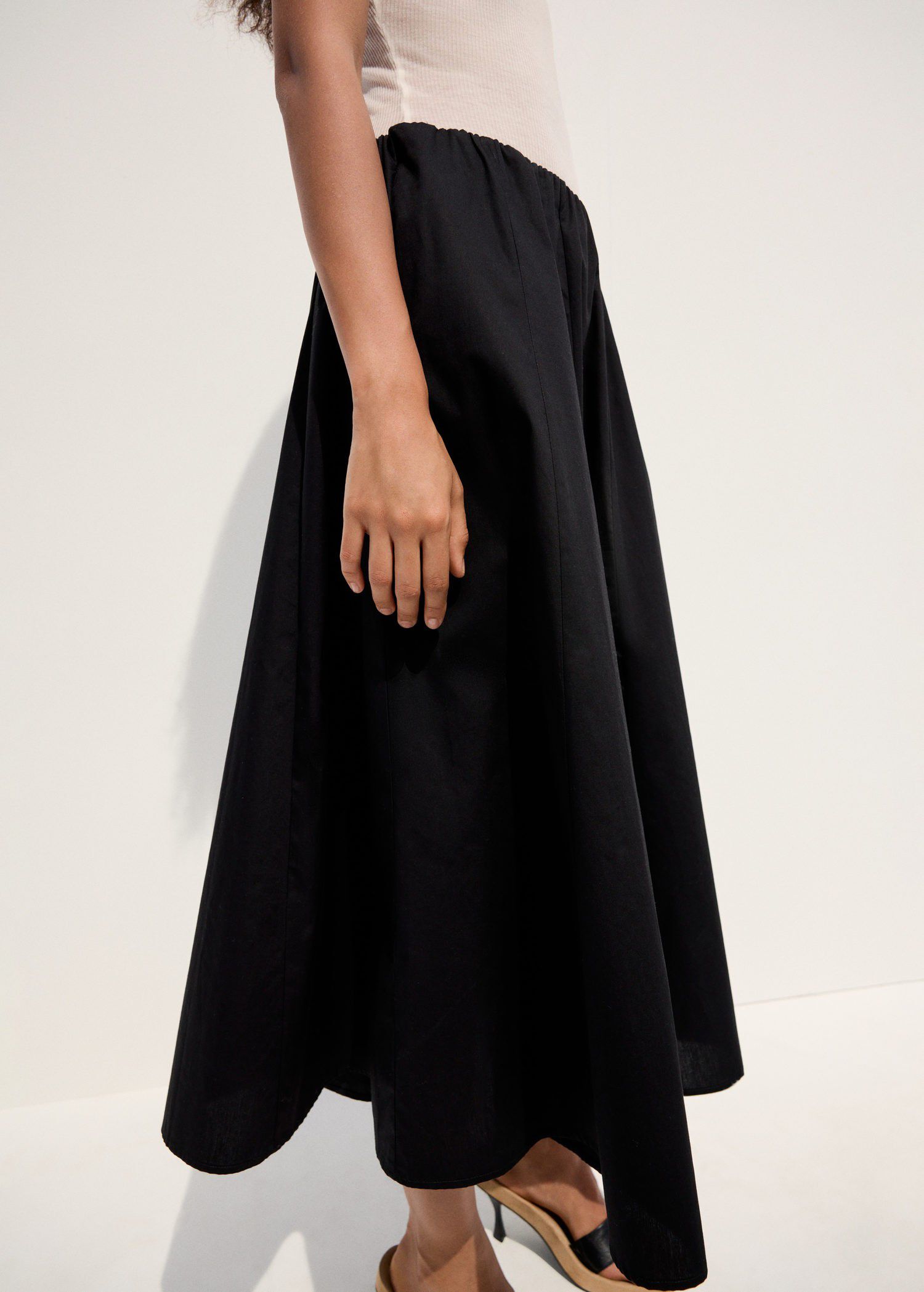 Flared cotton skirt