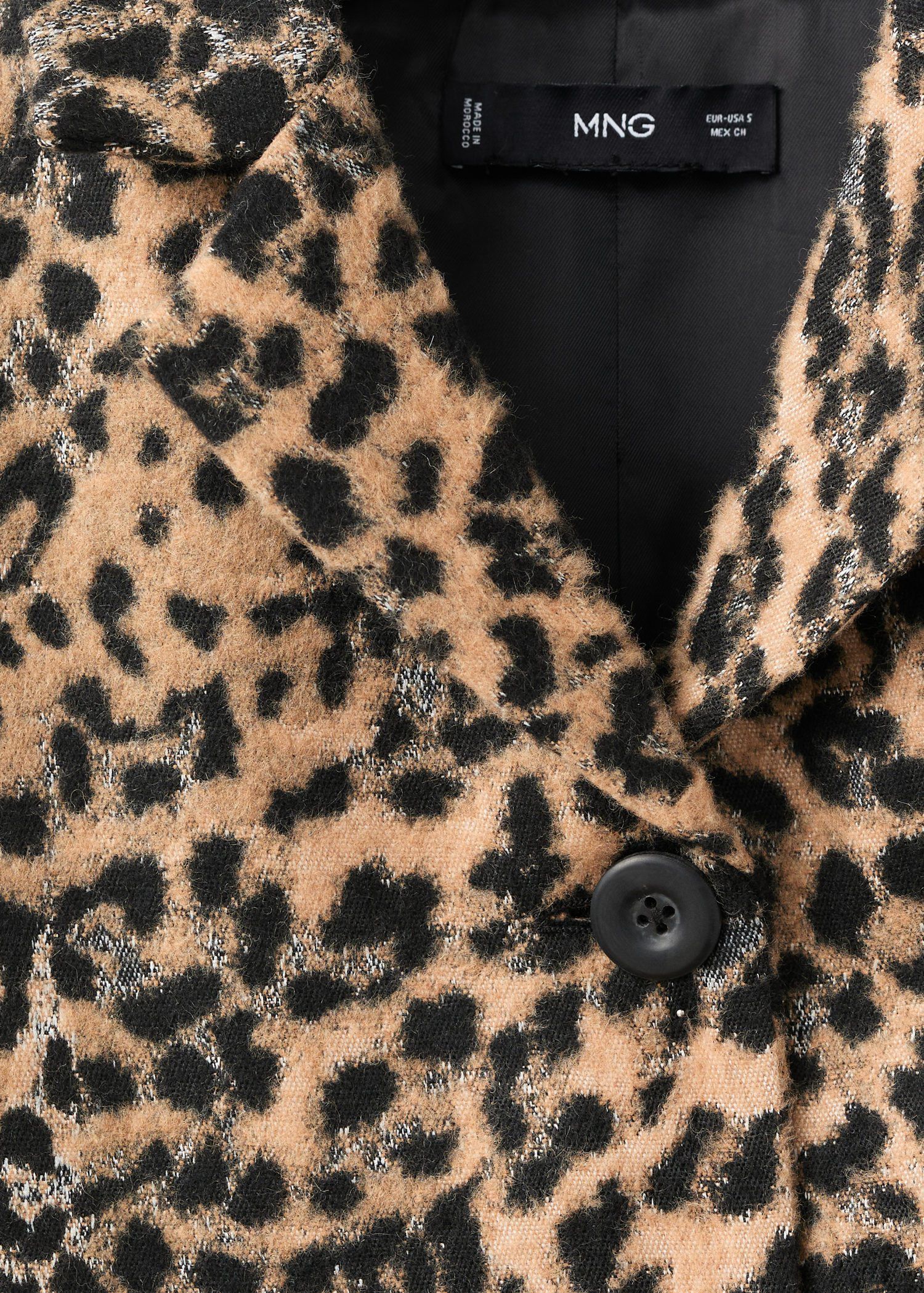 Leopard-print jacket with buttons