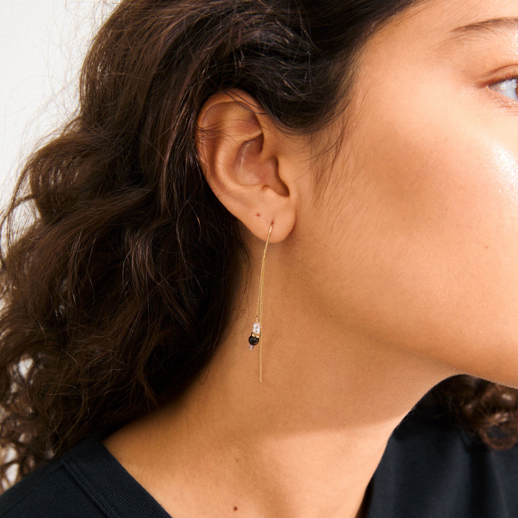 BETWEEN chain earrings gold-plated