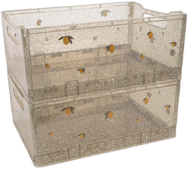 2 PACK GLITTER STORAGE BOX
