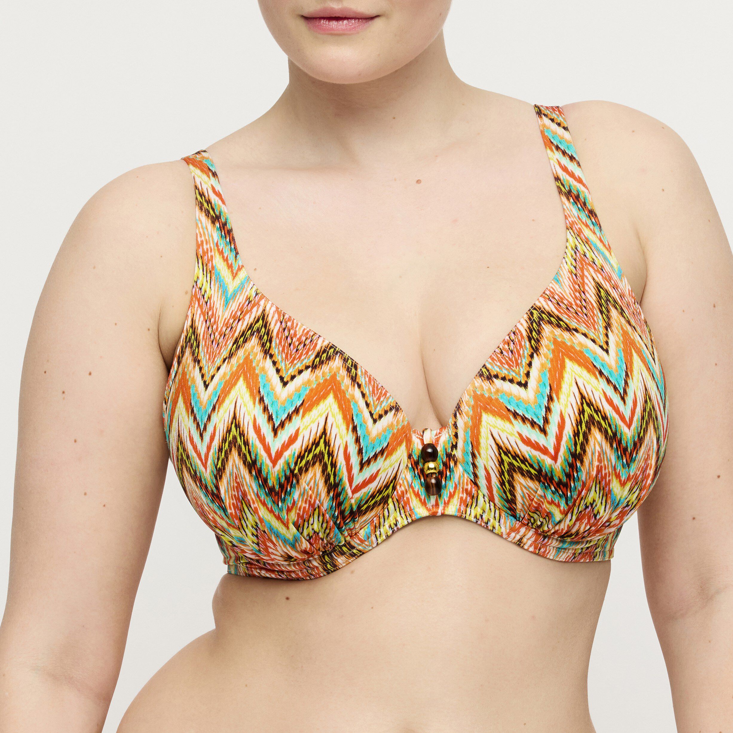 Tubou half padded plunge bikini top