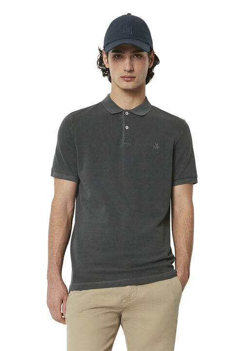 Polo, short sleeve, button placket,