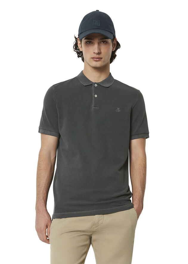 Polo, short sleeve, button placket,