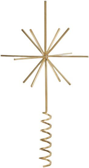 Christmas Tree Top Star - Brass