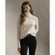 Wool-Cashmere Cable Turtleneck Sweater