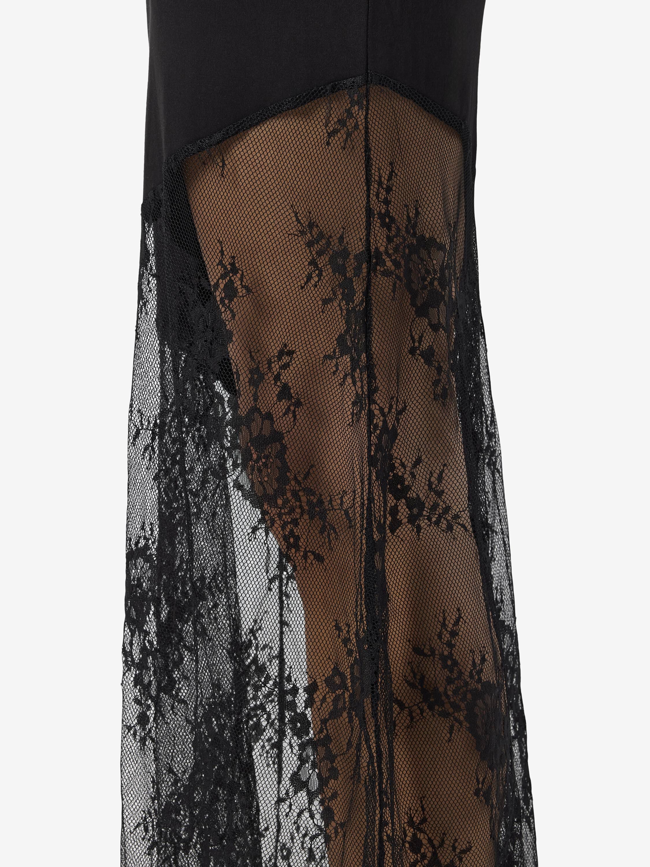 Nmtika S/L Long Assym Lace Insert Dress